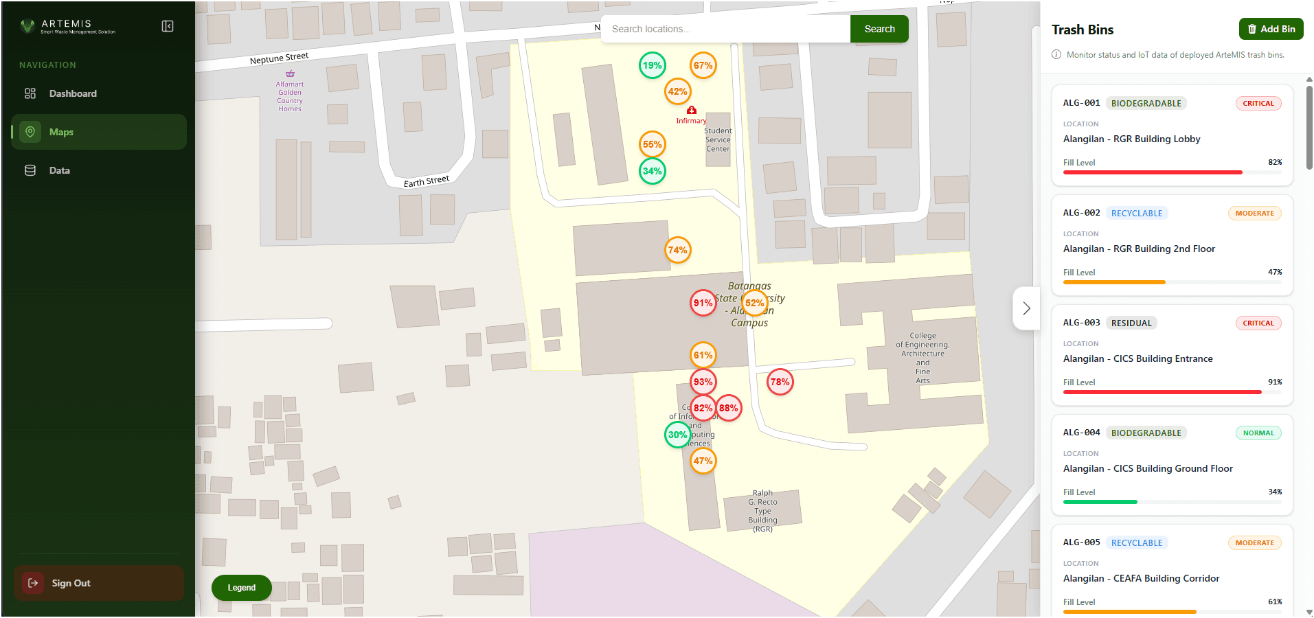 Artemis — Smart Waste Management Platform — Real Solutions PH, Philippines — screenshot 6