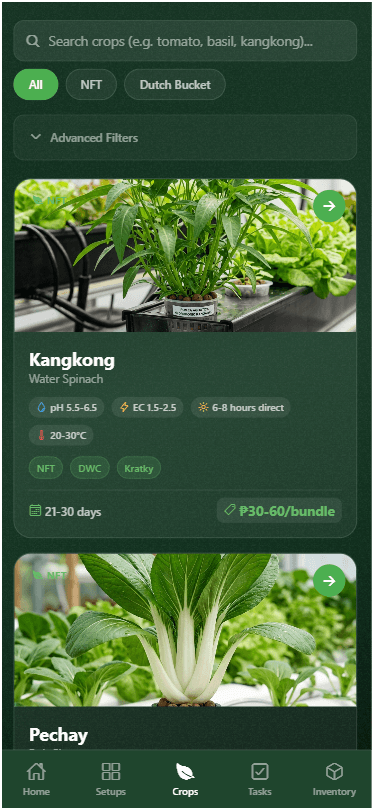 HydroGuide — Hydroponics Farm Management App — custom software project by Real Solutions PH, Philippines — screenshot 2